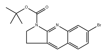 7-溴-2,3-二氢-1H-吡咯并[2,3-B]喹啉-1-羧酸叔丁酯 结构式