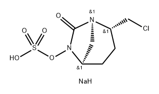 sodium (2S,5R)-2-(chloromethyl)-7-oxo-1,6-diazabicyclo[3.2.1]octan-6-yl sulfate 结构式