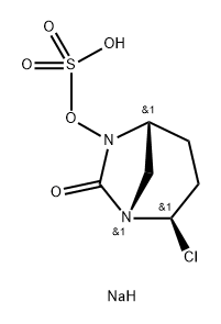 sodium (2R,5R)-2-chloro-7-oxo-1,6-diazabicyclo[3.2.1]octan-6-yl sulfate 结构式
