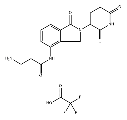 3-amino-N-[2-(2,6-dioxo-3-piperidinyl)-2,3-dihydro-1-oxo-1H-isoindol-4-yl]-Propanamide, hydrochloride 结构式