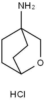2-氧杂双环[2.2.2]辛烷-4-胺盐酸盐 结构式