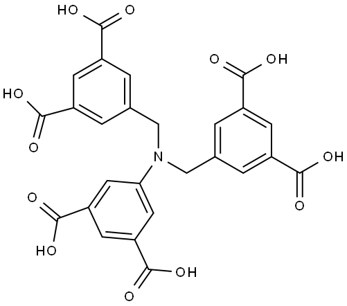 N,N-二(3,5-二羧基苯甲基)-3,5-二羧基苯胺 结构式