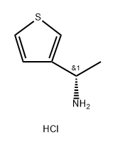 (1S)-1-(噻吩-3-基)乙-1-胺盐酸盐 结构式