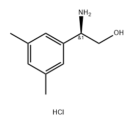 (R)-2-氨基-2-(3,5-二甲基苯基)乙醇盐酸盐 结构式