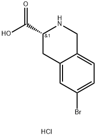 (R)-6-bromo-1,2,3,4-tetrahydroisoquinoline-3-carboxylicacid 结构式