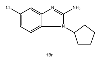 5-chloro-1-cyclopentyl-1H-benzo[d]imidazol-2-amine hydrobromide 结构式