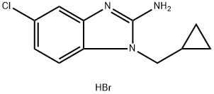 5-chloro-1-(cyclopropylmethyl)-1H-benzo[d]imidazol-2-amine hydrobromide 结构式