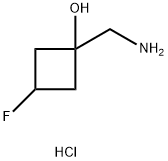 1-(氨基甲基)-3-氟环丁醇盐酸盐 结构式