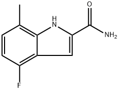 4-氟-7-甲基-1H-吲哚-2-甲酰胺 结构式