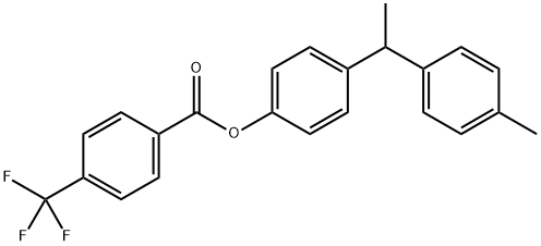 4-(1-(p-tolyl)ethyl)phenyl 4-(trifluoromethyl)benzoate 结构式