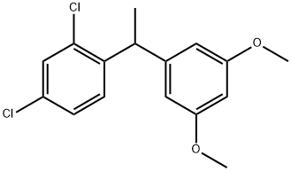 2,4-dichloro-1-(1-(3,5-dimethoxyphenyl)ethyl)benzene 结构式