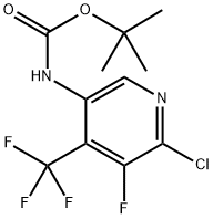 (6-氯-5-氟-4-(三氟甲基)吡啶-3-基)氨基甲酸叔丁酯 结构式
