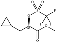 (R)-3-环丙基-2-(((三氟甲基)磺酰基)氧基)丙酸甲酯 结构式