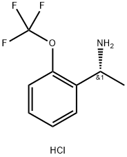 (R)-1-(2-(三氟甲氧基)苯基)乙胺盐酸盐 结构式