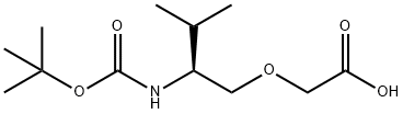 N-Boc-(S)-2-(2-amino-3-methylbutoxy)acetic acid 结构式