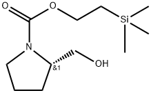 2-(三甲基甲硅烷基)乙基(S)-2-(羟甲基)吡咯烷-1-羧酸酯 结构式