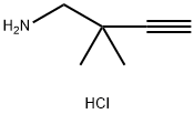 2,2-二甲基丁-3-炔-1-胺盐酸盐 结构式