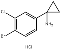 1-(4-溴-3-氯苯基)环丙烷-1-胺盐酸盐 结构式