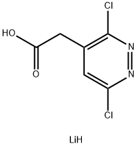 2-(3,6-二氯哒嗪-4-基)乙酸锂 结构式