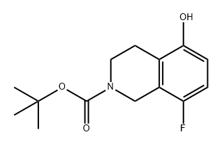 8-氟-5-羟基-3,4-二氢异喹啉-2(1H)-羧酸叔丁酯 结构式