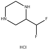 Piperazine, 2-(difluoromethyl)-, hydrochloride (1:1) 结构式