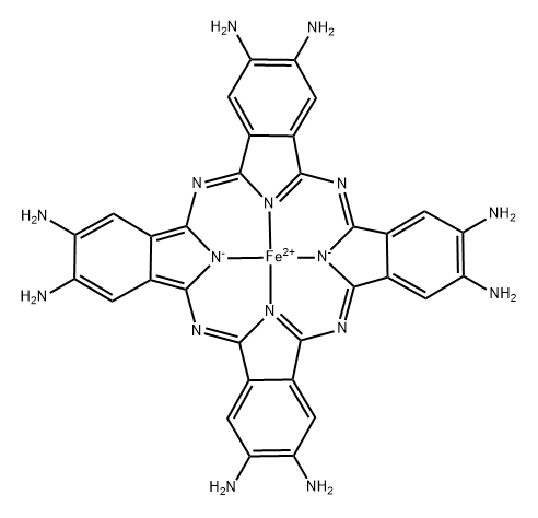 2,3,9,10,16,17,23,24-八(氨基)酞菁铁(II) 结构式