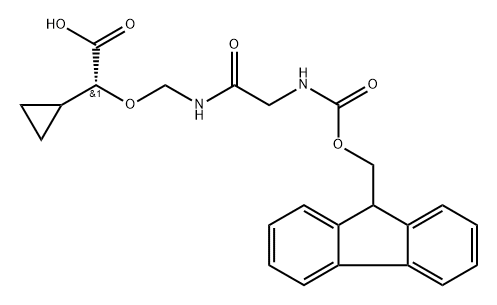 (R)-10-环丙基 -1-(9H-芴 -9- 基)-3,6-二氧代-2,9-二氧杂-4,7-二氮杂-11-酸 结构式