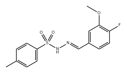 N'-(4-fluoro-3-methoxybenzylidene)-4-methylbenzenesulfonohydrazide 结构式
