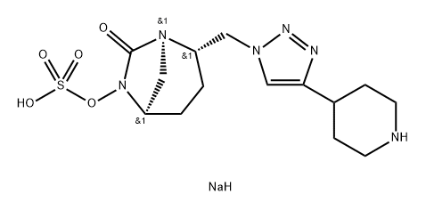 SULFURIC ACID, MONO[(1R,2S,5R)-7-OXO-2-[[4-(4-PIPERIDINYL)-1H-1,2,3-TRIAZOL-1-YL]METHYL]-1,6-DIAZABI 结构式