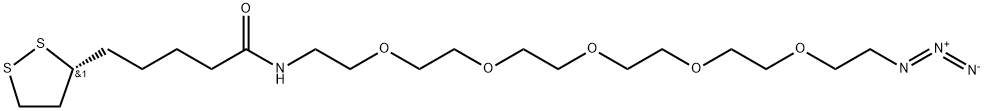 Lipoamido-PEG5-azide 结构式