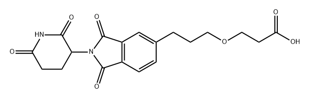 3-(3-(2-(2,6-dioxopiperidin-3-yl)-1,3-dioxoisoindolin-5-yl)propoxy)propanoic acid 结构式