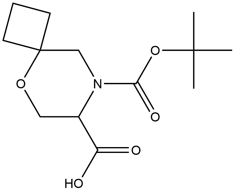 8-(叔丁氧羰基)-5-氧杂-8-氮杂螺[3.5]壬烷-7-羧酸 结构式