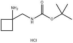 叔丁基((1-氨基环丁基)甲基)氨基甲酸酯盐酸盐 结构式