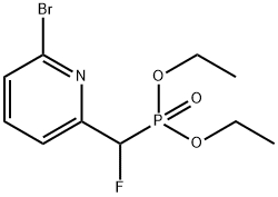 ((6-溴吡啶-2-基)氟甲基)膦酸二乙酯 结构式