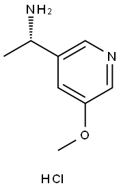 3-Pyridinemethanamine, 5-methoxy-α-methyl-, hydrochloride (1:2), (αS)- 结构式