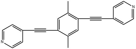 4,4'-((2,5-二甲基-1,4-苯)双(乙炔-2,1-二基))联吡啶 结构式