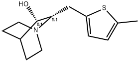 (2S,3S)-2-[(5-Methyl-2-thienyl)methyl]-1-azabicyclo[2.2.2]octan-3-ol 结构式