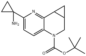 2-(1-氨基环丙基)-6,6A,7,7A-四氢-5H-环丙[C][1,5]萘啶-5-羧酸叔丁基酯 结构式