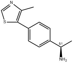 Benzenemethanamine, α-?methyl-?4-?(4-?methyl-?5-?thiazolyl)?-?, (αR)?- 结构式