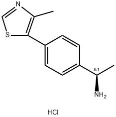 (R)-1-(4-(4-甲基噻唑-5-基)苯基)乙烷-1-胺二盐酸盐 结构式