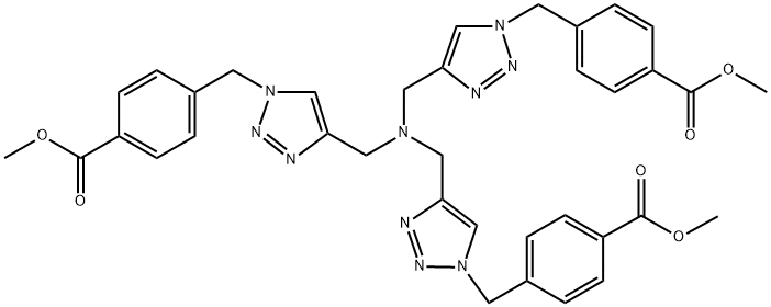 TRIMETHYL 4,4',4''-(((NITRILOTRIS(METHYLENE))TRIS(1H-1,2,3-TRIAZOLE-4,1-DIYL))TRIS(METHYLENE))TRIBEN 结构式