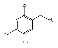 4-(氨甲基)-3-氯苯酚盐酸盐 结构式