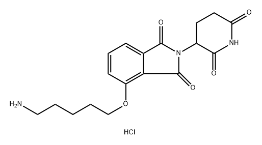 沙利度胺-O-C5-NH2(盐酸盐) 结构式