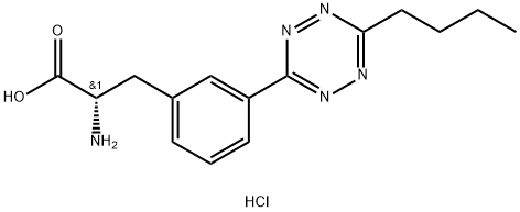 L-Phenylalanine, 3-(6-butyl-1,2,4,5-tetrazin-3-yl)-, hydrochloride (1:1) 结构式