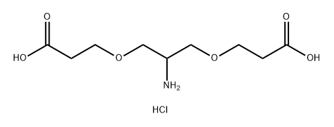 3,3'-((2-氨基丙烷-1,3-二基)双(氧基))二丙酸盐酸盐 结构式