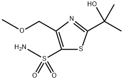 2-(2-羟基丙烷-2-基)-4-(甲氧基甲基)噻唑-5-磺酰胺 结构式