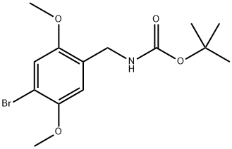 4-溴-2,5-二甲氧基苄基氨基甲酸叔丁酯 结构式