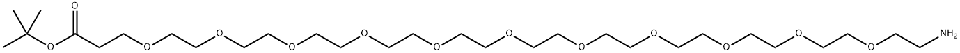 胺基-十一聚乙二醇-丙酸叔丁酯 结构式