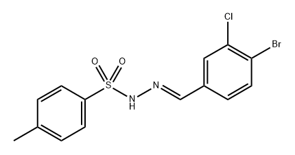 N'-(4-bromo-3-chlorobenzylidene)-4-methylbenzenesulfonohydrazide 结构式