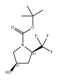 tert-butyl (2R,4R)-4-hydroxy-2-(trifluoromethyl)pyrrolidine-1-carboxylate 结构式
